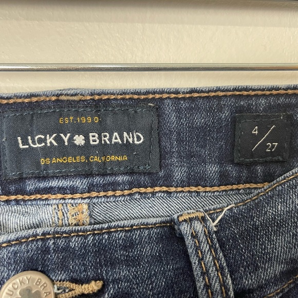 Lucky Brand AVA Skinny Raw Hem Distressed Jeans Women’s Size 4 - Picture 8 of 14